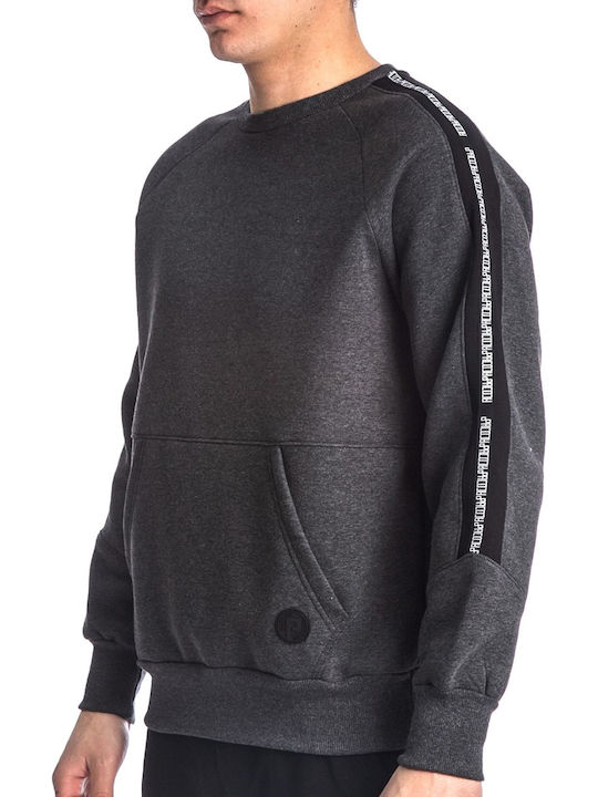 Paco & Co Herren Sweatshirt mit Taschen Charcoal