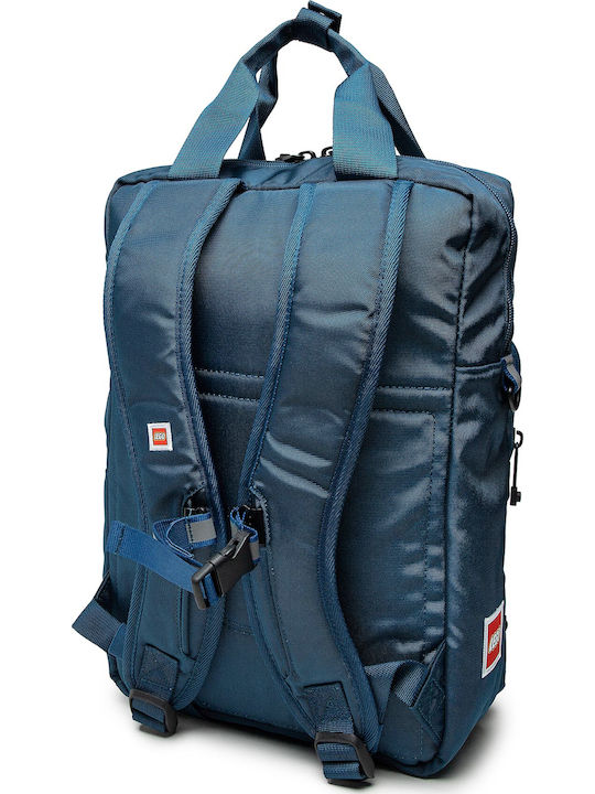 LEGO Brick Earth School Bag Backpack Elementary, Elementary Blue with Water Bottle Holder 15Liters
