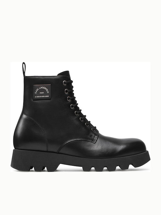 Karl Lagerfeld KL11150 Men's Military Boots Black