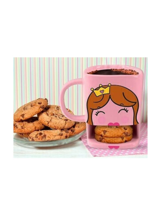 Total Gift Princess Biscuit Tasse Keramik Rosa 250ml 1Stück