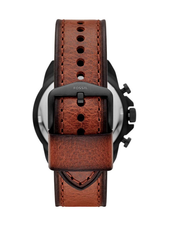 Fossil Bronson Men's Watch 50mm Battery with Brown Leather Strap
