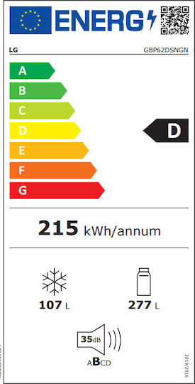 LG Kühl-Gefrierkombination 384Es Total NoFrost H203xB59.5xT68.2cm. Dark Graphite GBP62DSNGN