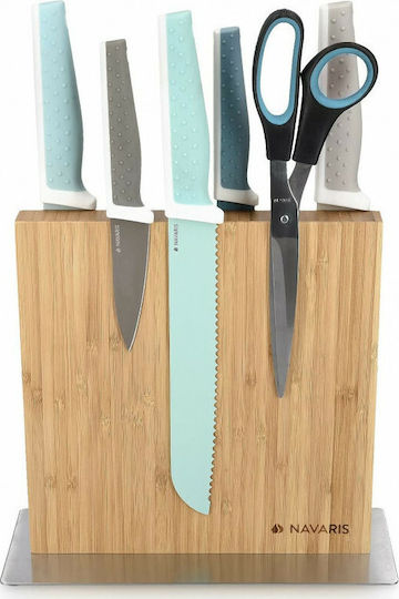 Navaris Magnetic Knives Stand Wooden