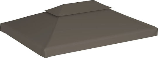 vidaXL Gazebo Cover 2 Levels 310gr/m² Brown with PVC Coating 3x4m