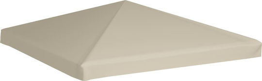 vidaXL Κάλυμμα για Κιόσκι Μπεζ με Επίστρωση PVC 3x3m