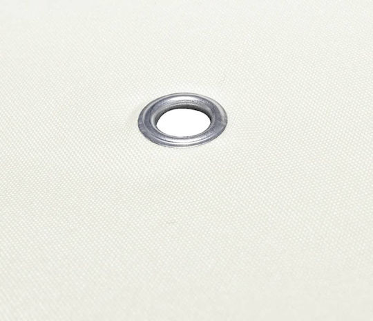 vidaXL Square Cover for Kiosk White With Hoop & with PVC Coating 3x3m 310gr/m²