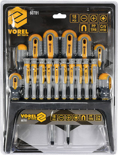 Vorel Σετ 18 Κατσαβίδια