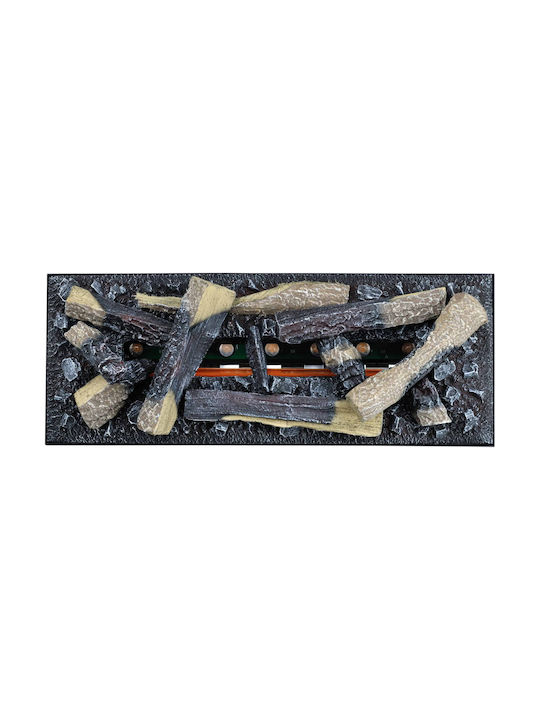 Dimplex Cassette 600L Logset Επιδαπέδιο Ηλεκτρικό Τζάκι 125W 41x18cm Μαύρο