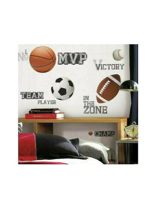 RoomMates Decor Autocolant Decorativ pentru Copii Perete All Star Sports 24buc RoomMates Decor Autocolant Decorativ pentru Copii Perete All Star Sports 24buc