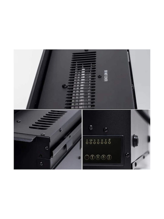 Glow Fire Neptun Wandmontiert Elektrischer Kamin 1500W 84x45cm Schwarz
