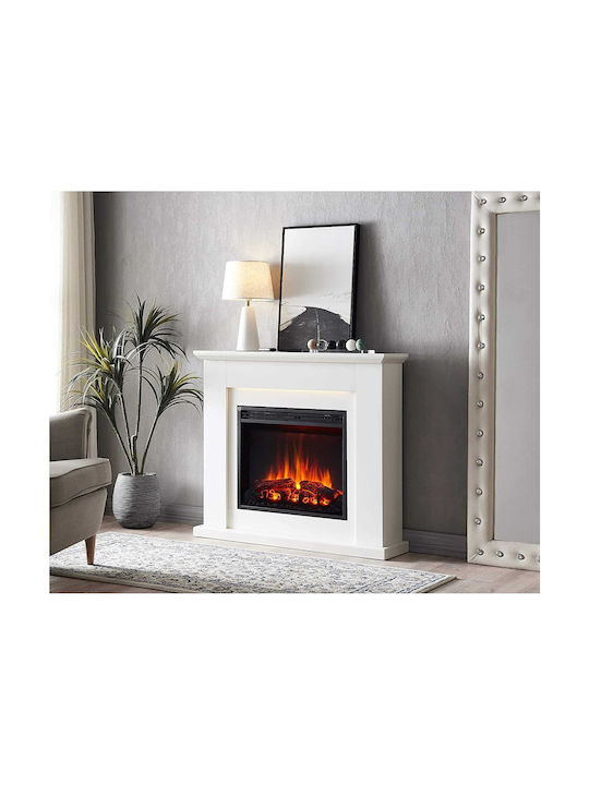Richen Ektoras Επιδαπέδιο Ηλεκτρικό Τζάκι 2000W 101x88.3cm Λευκό