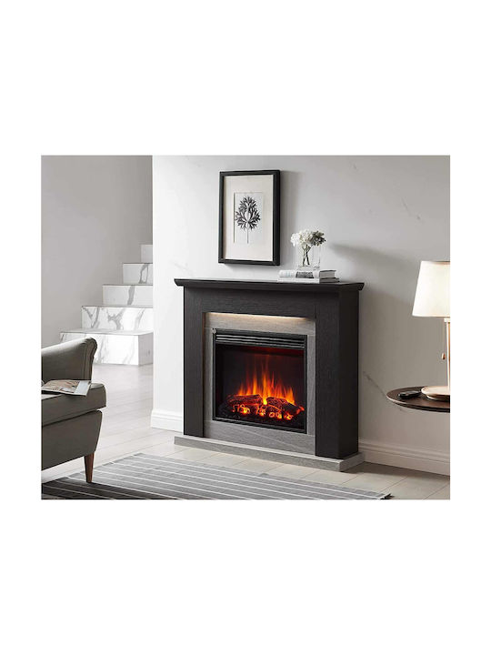 Richen Ektoras De podea Șemineu electric 2000W 101x88.3cm Negru