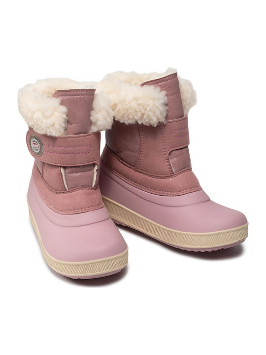 Elfo Kids Snow Boots with Velcro Pink