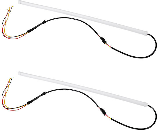 GloboStar Rectangular Rezistent la apă Faruri Auto LED Universal 12V 12W 60cm cu Alb Iluminare 2buc