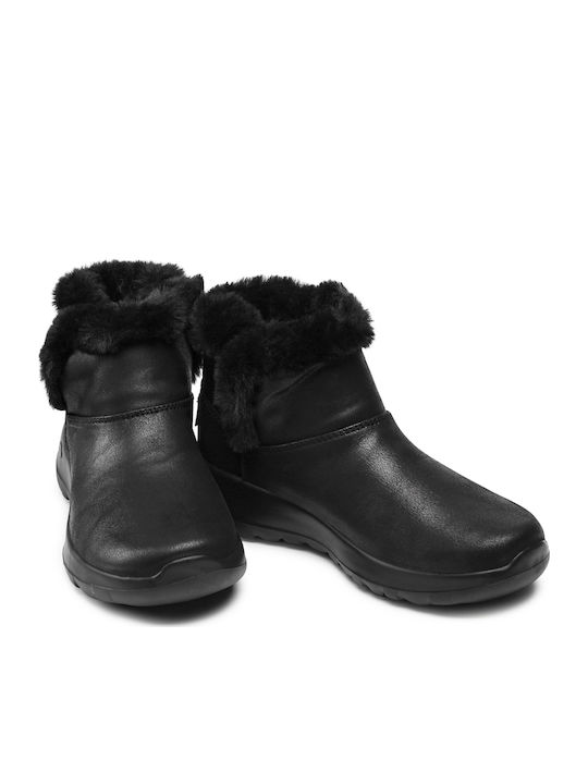 On The Go Joy Women's Ankle Boots with Fur Black