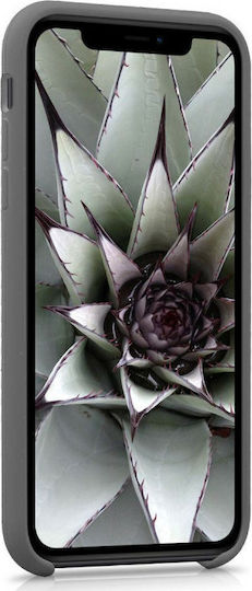 KWmobile Rubber Umschlag Rückseite Silikon Titanium Grey (iPhone 11)