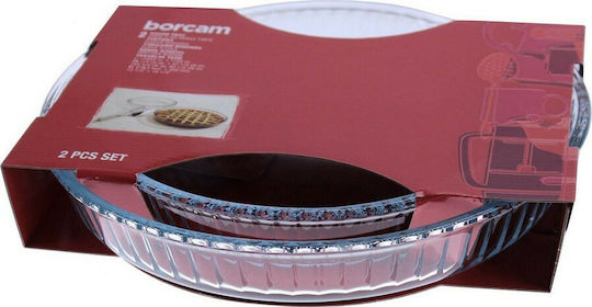 Pasabahce Glass Round Heat-Resistant Cookware for Tart 2pcs