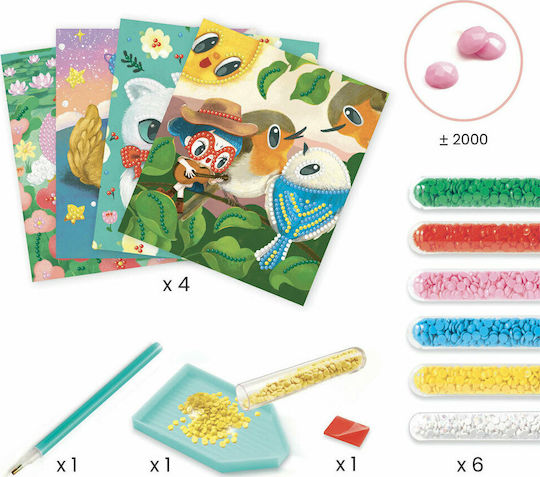 Djeco Collage With Strass Animal Friends for Children 7+ years Years