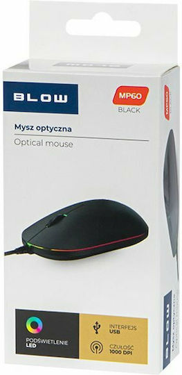 Blow MP-60 Ενσύρματο Ποντίκι Μαύρο