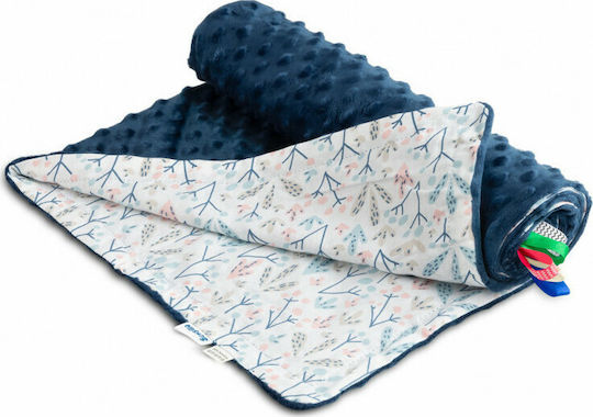 Sensillo Cotton Nursery Swaddling Blanket Navy Blue 75x100cm