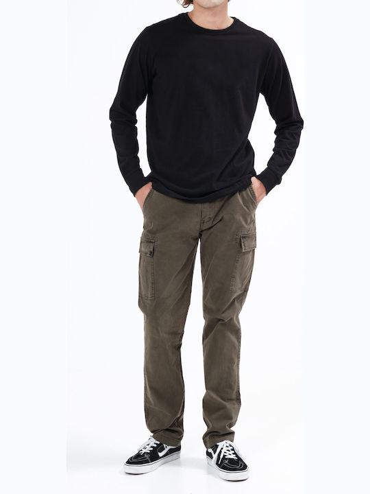 Trousers Cargo Elastic in Regular Fit Olive