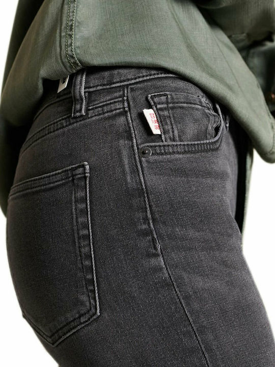 High Waist Women's Jean Trousers in Skinny Fit Wolcott Black Stone