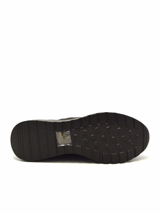 Ανατομικά Γυναικεία Slip-On Δερμάτινα Μαύρα