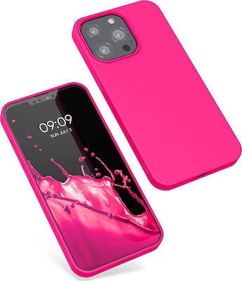 KWmobile Umschlag Rückseite Silikon Neon Pink (iPhone 13 Pro) 55962.77