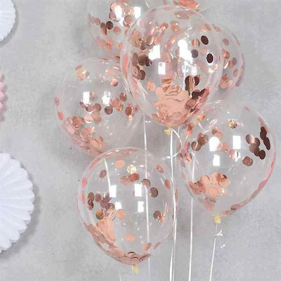 Ballon Latex Transparent Rosegold