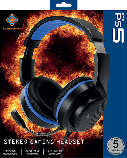 Deltaco GAM-127 Over Ear Gaming Headset με σύνδεση 3.5mm