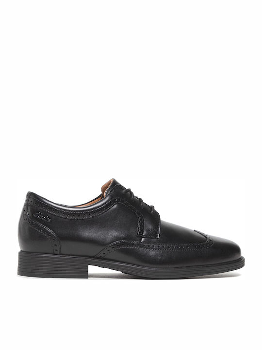 Clarks Whiddon Δερμάτινα Ανδρικά Oxfords Μαύρα