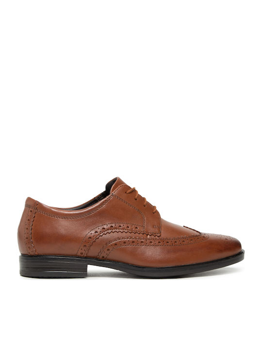 Clarks Howard Δερμάτινα Ανδρικά Oxfords Καφέ