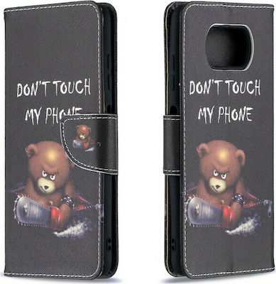 Angry Bear Synthetic Leather Wallet Black (Poco X3 NFC / X3 Pro)