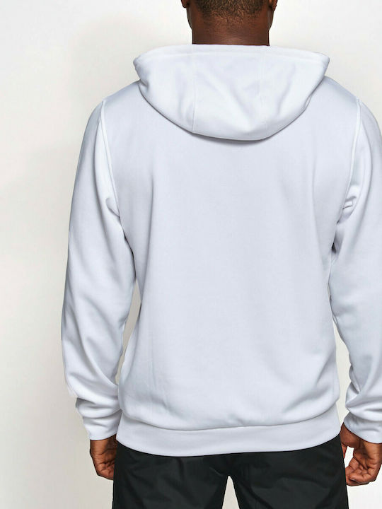 Leone Men's Sweatshirt with Hood and Pockets White