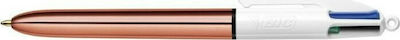 Bic Στυλό Ballpoint 1.0mm με Πολύχρωμο Mελάνι Colours Shine Rose Gold