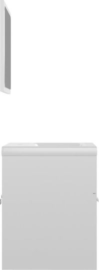vidaXL Πάγκος με Νιπτήρα & Καθρέπτη Μ41xΒ38.5xΥ46cm Λευκός