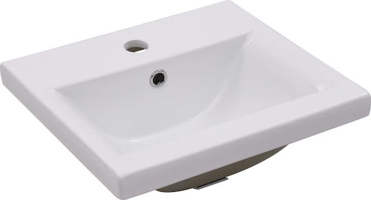 vidaXL Πάγκος με Νιπτήρα & Καθρέπτη Μ41xΒ38.5xΥ46cm Λευκός