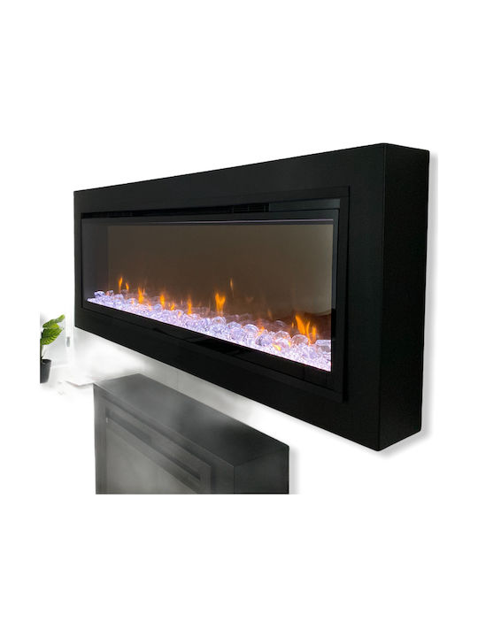 Dimplex Ignite XL 74 + Metal Frame Wall Mounted Electric Fireplace 1800W 105x56cm Black