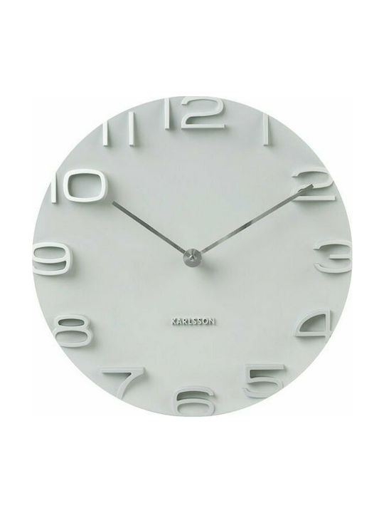 Karlsson On The Edge Leise Wanduhr Kunststoff Weiß Ø42cm