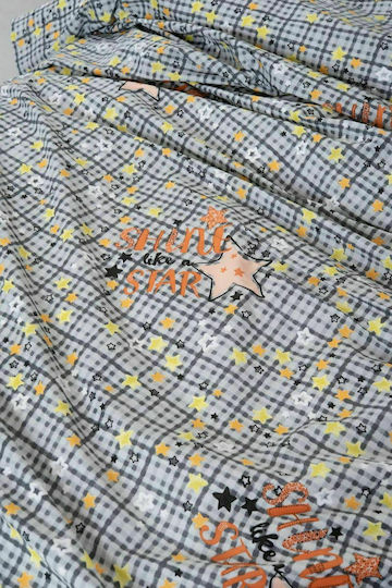 Palamaiki Kids Duvet Glow in the Dark Single Luminous Cluster Grey 160x240cm