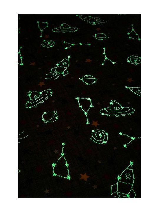 Palamaiki Luminous Kids Cotton Pillowcase 50x70cm Comet Green 9-050118-003