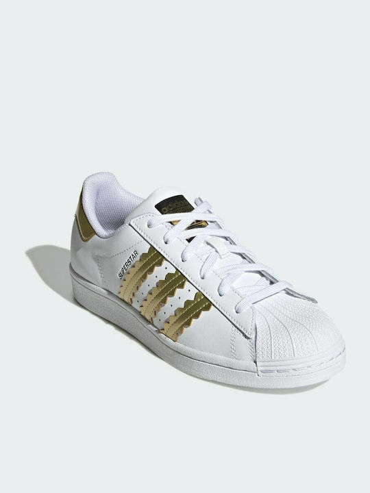 Adidas Superstar Γυναικεία Sneakers Cloud White / Matte Gold / Core Black