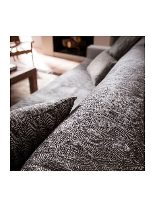 Gofis Home Three-Seater Sofa Throw Peacock 180x310cm Ash Grey 935/15