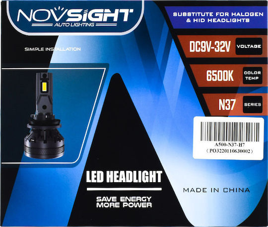 NovSight Lamps Car & Motorcycle H7 LED 6500K Cold White 32V 120W 2pcs
