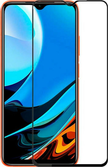 Black Full Glue Full Face Tempered Glass (Redmi 9T / Poco M3)