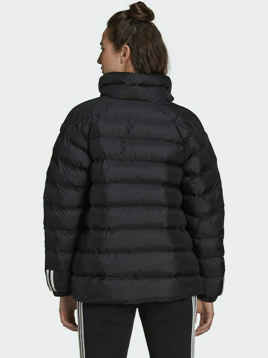 Adidas Itavic Κοντό Γυναικείο Puffer Μπουφάν για Χειμώνα Μαύρο