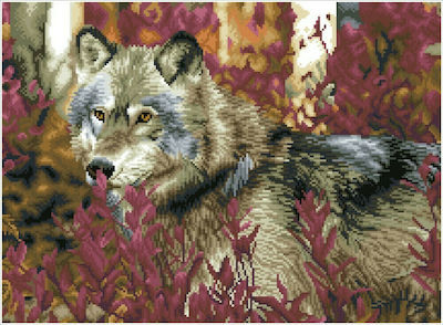 Diamond Dotz Autumn Wolf Canvas Diamond Painting Kit DQ12.001