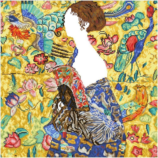 Diamond Dotz Lady with Fan (Klimt) Segeltuch Diamond Painting Kit DD13.028