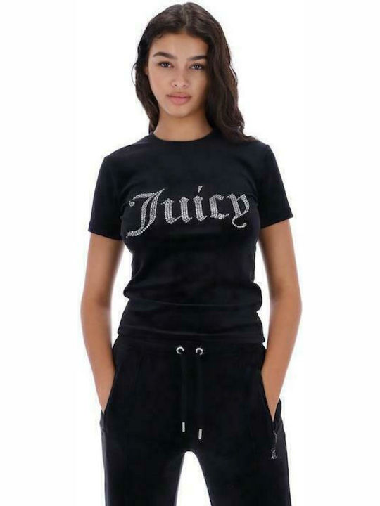 Taylor Γυναικείο Crop T-shirt Μαύρο