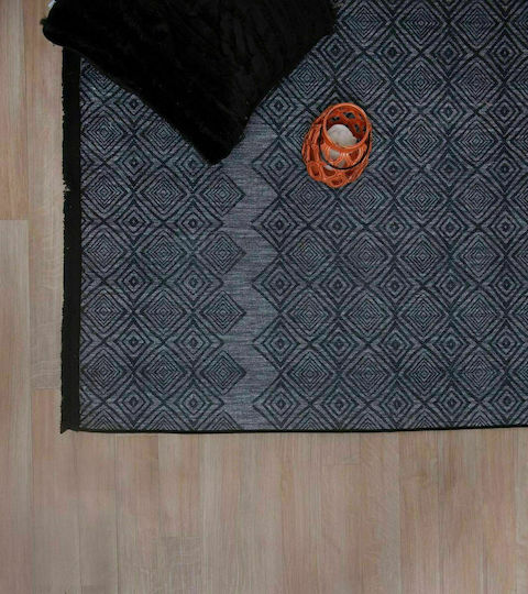 Palamaiki Dc012 Teppich Rechteckig Synthetisch,Polyester/Cotton/Leather mit Fransen Gray mit Quasten